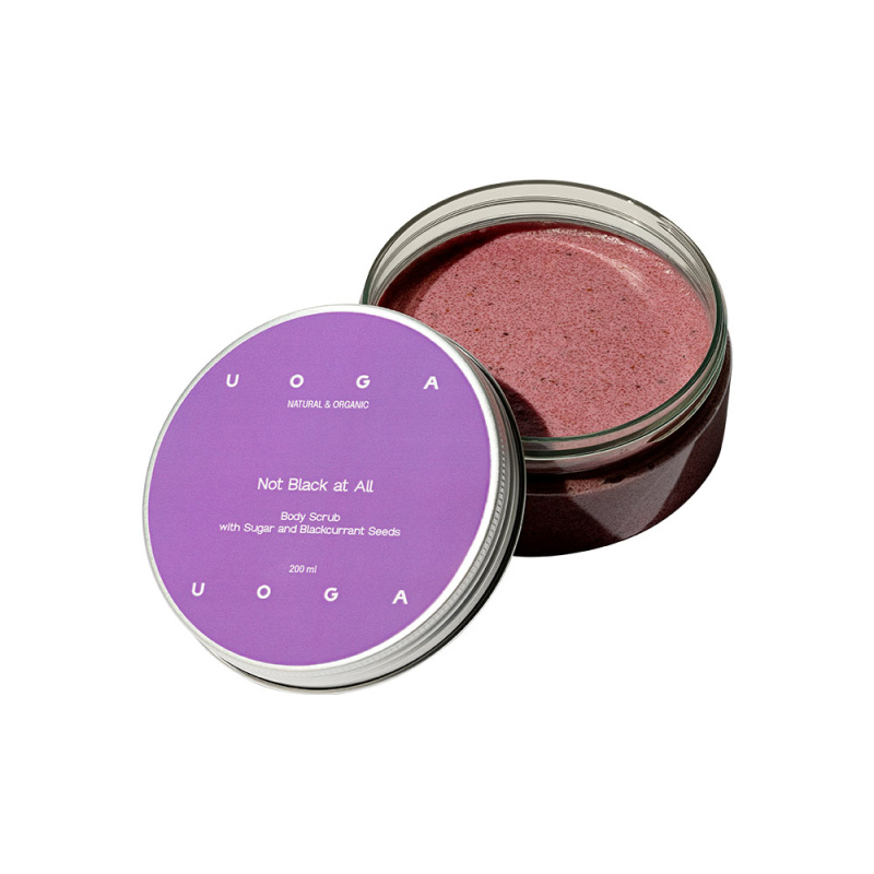 UOGA UOGA Projasňující tělový peeling Not Black at All s černým rybízem 200 ml