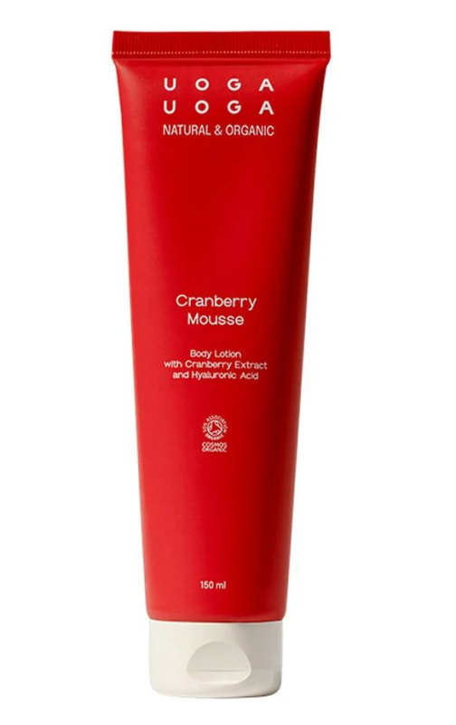 UOGA UOGA Hydratační tělový krém Cranberry Mousse s brusinkami a kyselinou hyaluronovou, 150 ml