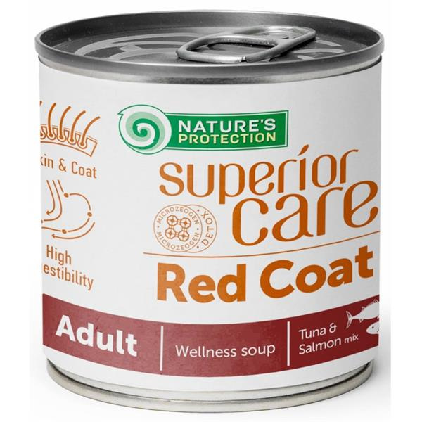 Nature's Protection Superior Care NP Dog Soup Superior Care Adult Red Coat Salmon & Tuna 140 ml