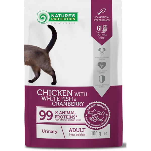 Nature’s Protection Cat kaps. Urinary White Fish and Cranberry 100 g
