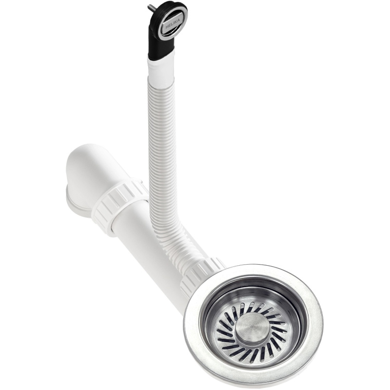 Helika Dřezová výpusť s přepadem AQF-001V-201, nerezová ocel, pr. 114 mm