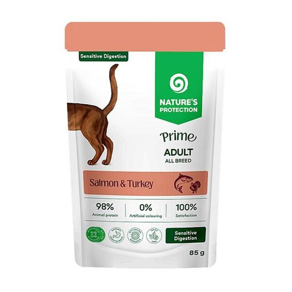 Nature's Protection Prime Cat kapsička Sensitive Digestion Salmon & Turkey 85 g