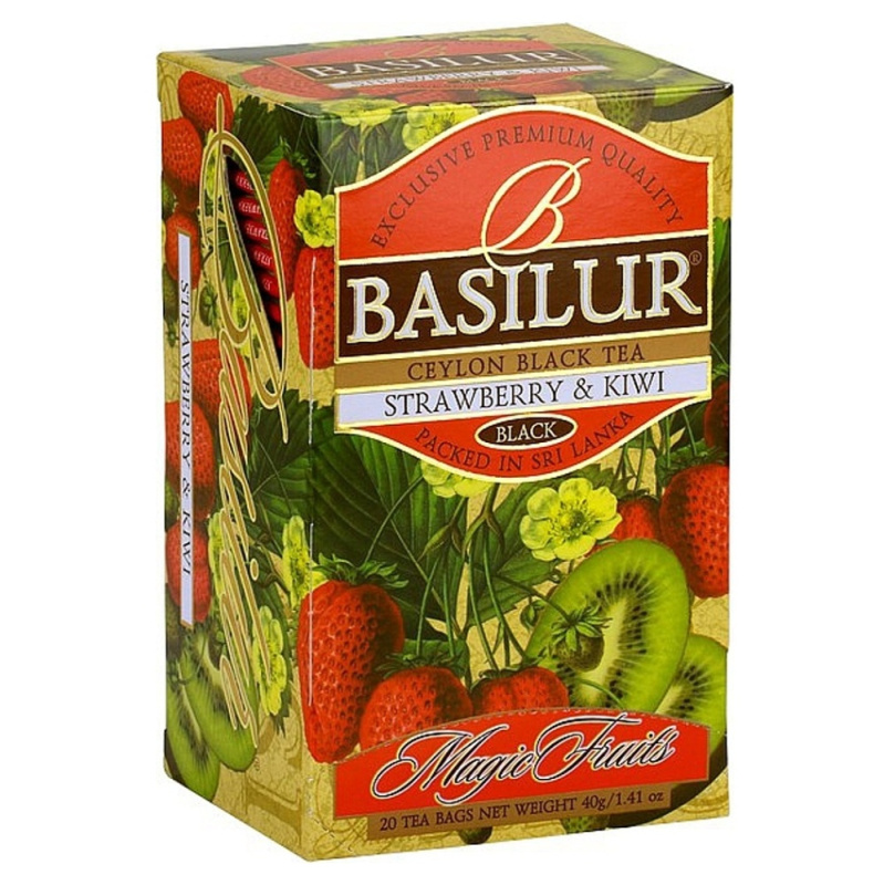 BASILUR Magic Strawberry & Kiw (Pravý ceylónsky porciovaný čaj)