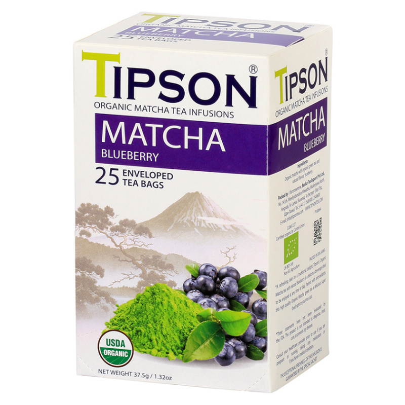 Tipson - bylinný čaj - BIO Matcha borůvka