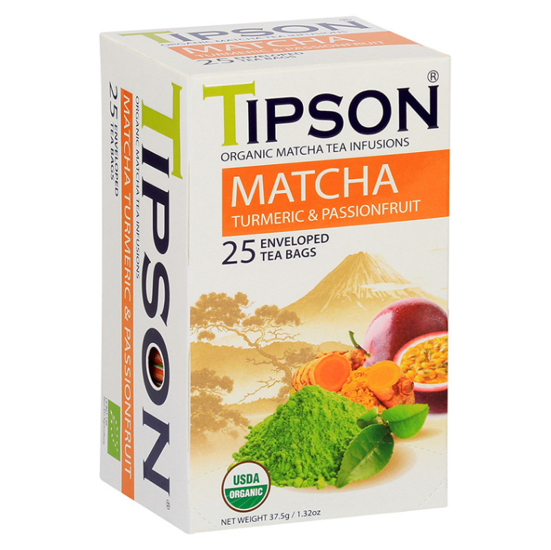 Tipson - bylinný čaj - BIO Matcha kurkuma & mučenka