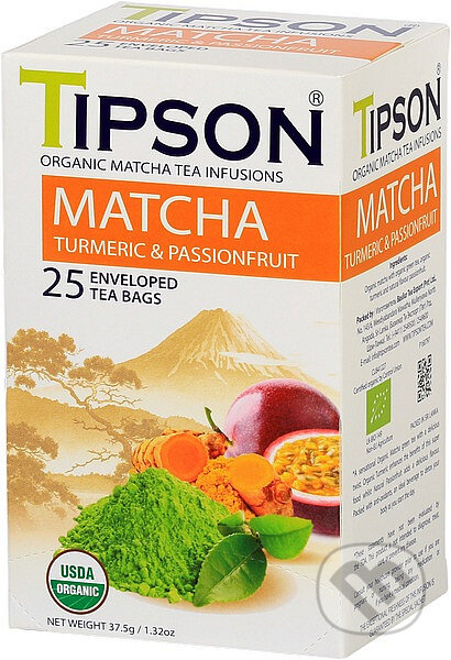 Tipson - bylinný čaj - BIO Matcha kurkuma & mučenka