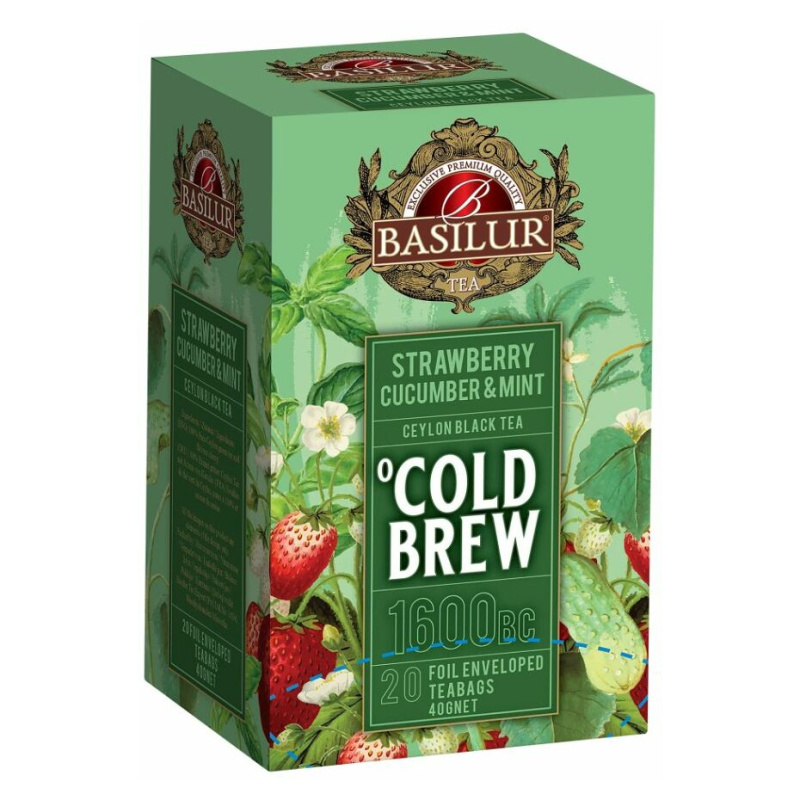 Basilur Cold Brew Strawberry, Cucumber & Mint
