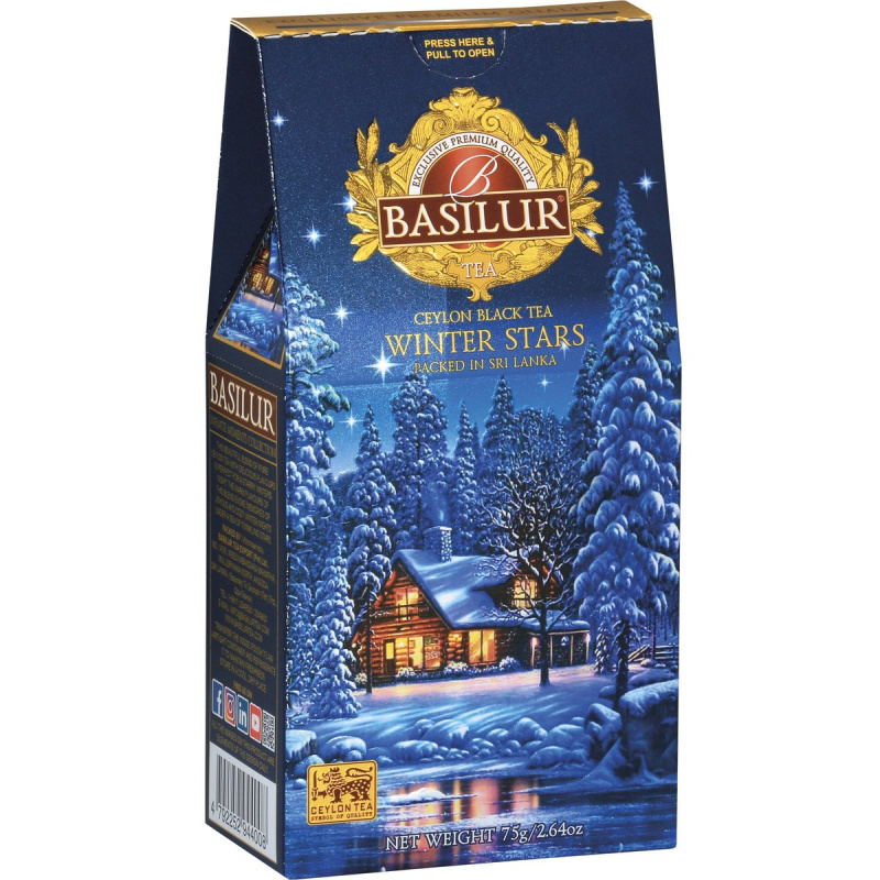 BASILUR Winter stars černý sypaný čaj 75 g