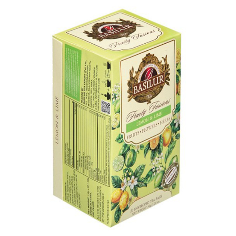 Basilur Fruity Fusions - ovocný čaj bez ibišku - citron a limetka