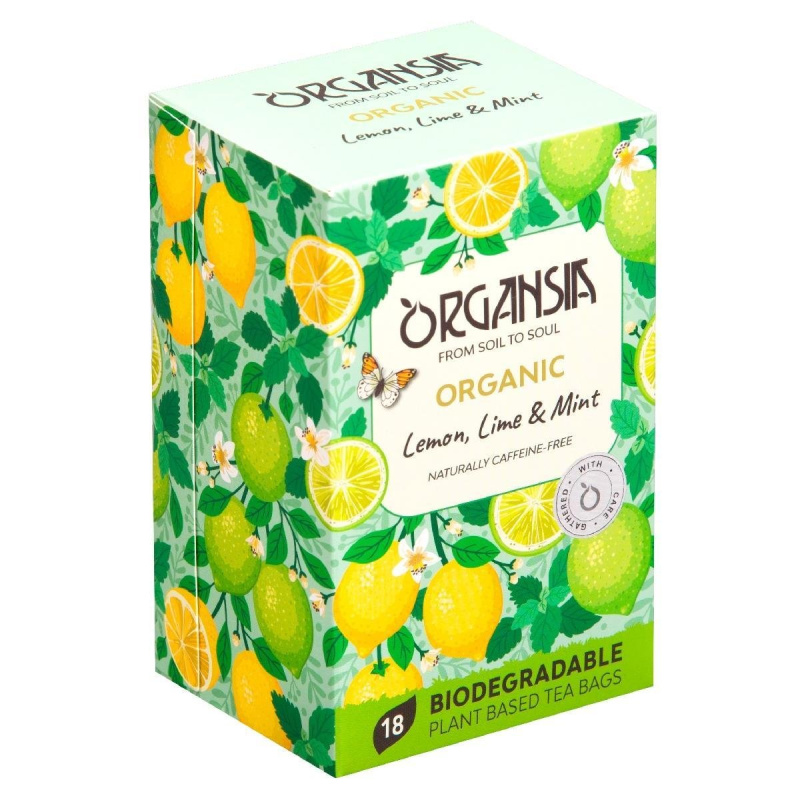 ORGANSIA Lemon lime & mint ovocno-bylinný čaj BIO 18 sáčků