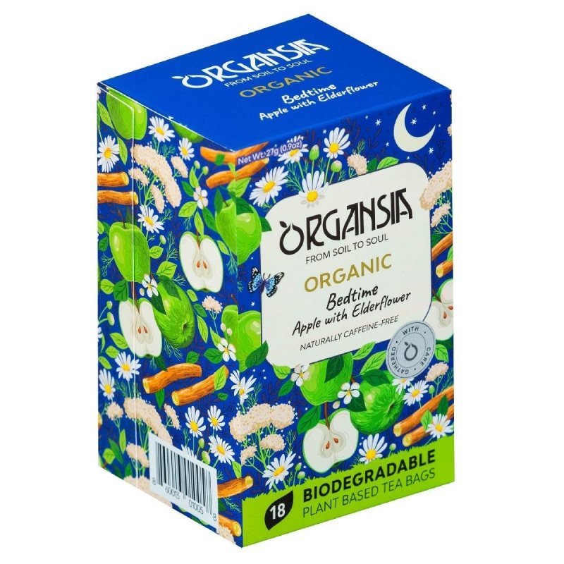ORGANSIA Bed time apple elderflower ovocno-bylinný čaj BIO 18 sáčků