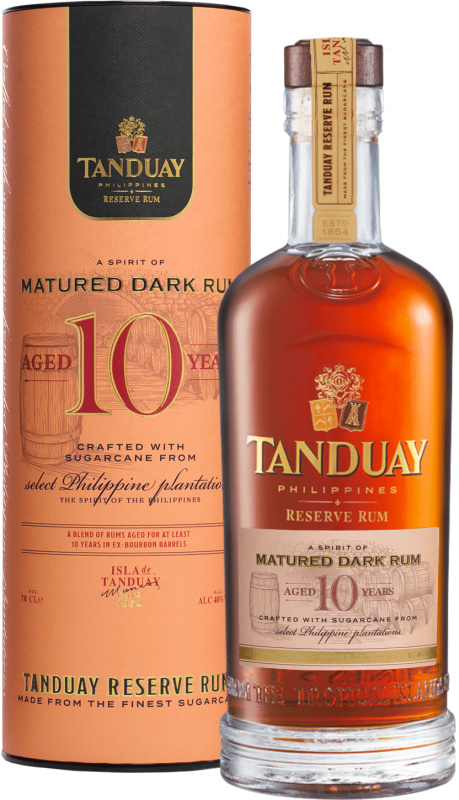 Tanduay Reserve 10YO 40% 0,7l (dárková tuba)