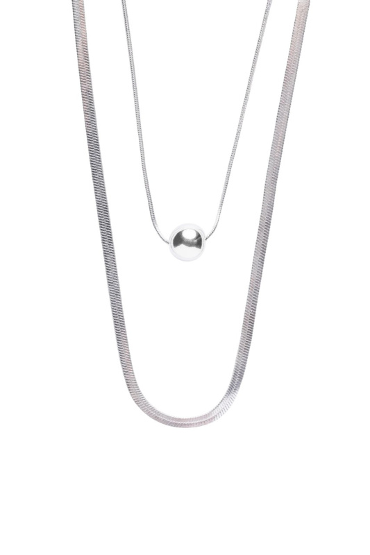 Marc Malone Módní ocelový náhrdelník Luna Silver Necklace MCN250257S