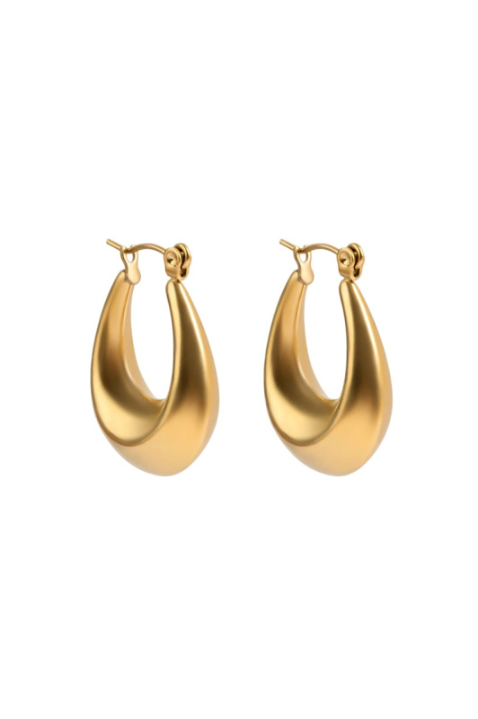 Marc Malone Módní pozlacené náušnice Isla Gold Earrings MCE250265G