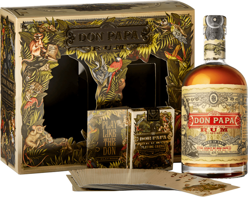 Don Papa + karty 40% 0,7l