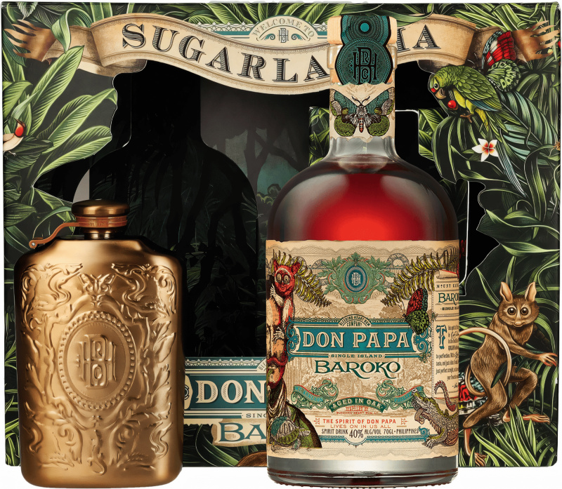 Don Papa Baroko + ploskačka 40% 0,7l