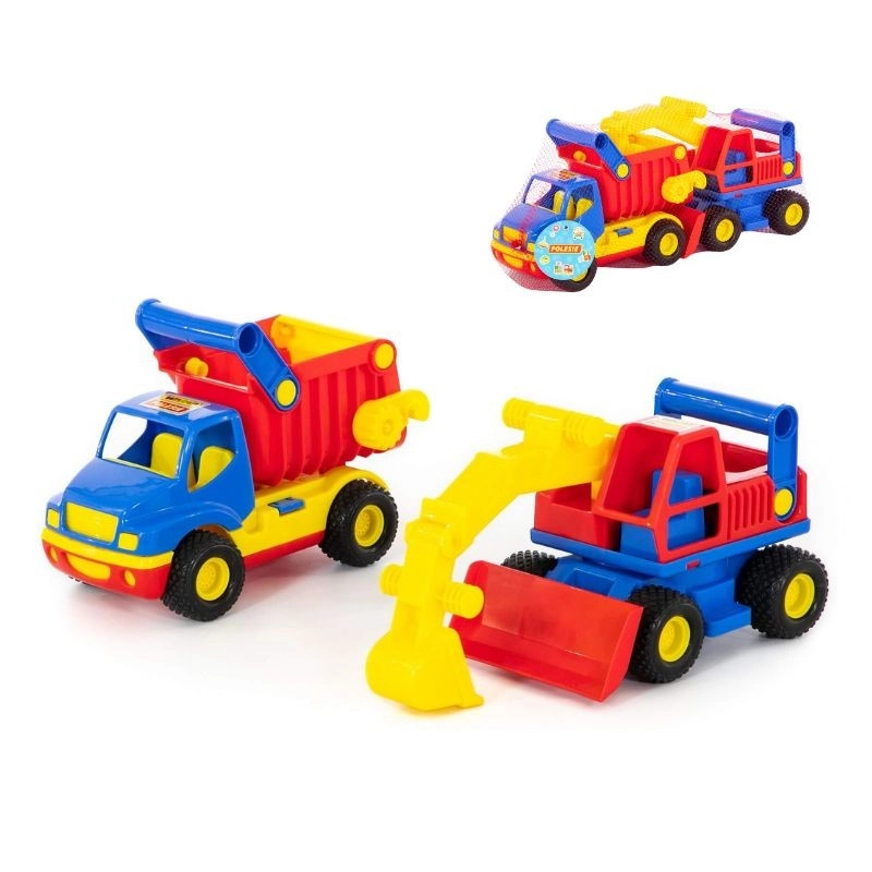 Sklápěčka a bagr ConsTruck – sada 2 kusů