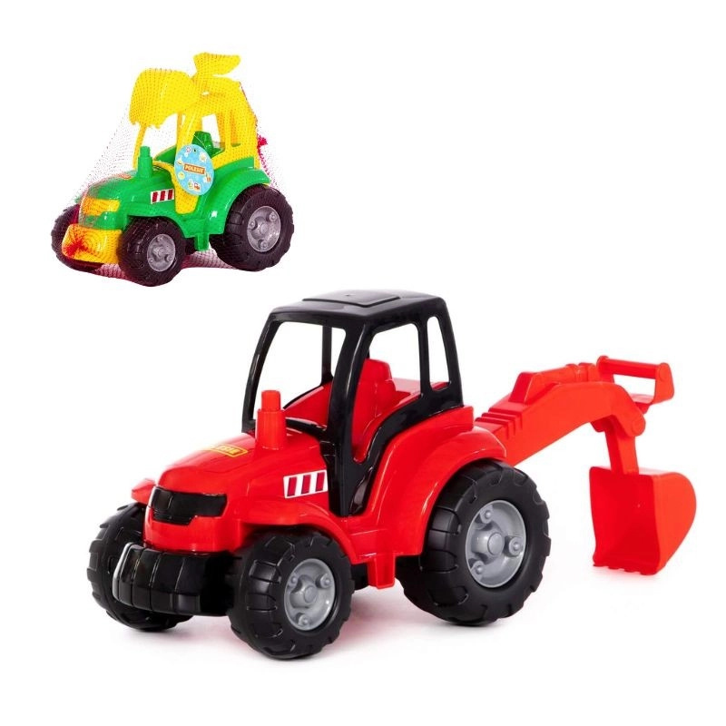 Plastový traktor s bagrovací lžící pro děti