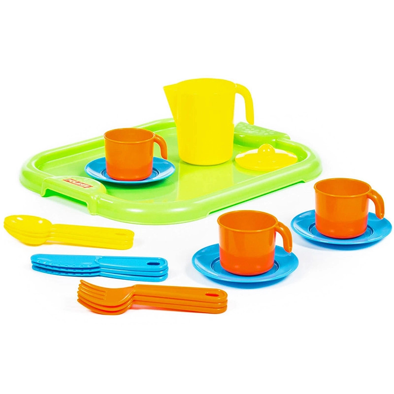 Čajová sada pro tři s tácem