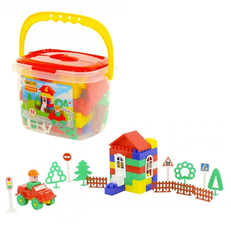 Stavebnice v kontejneru 52 dílů
