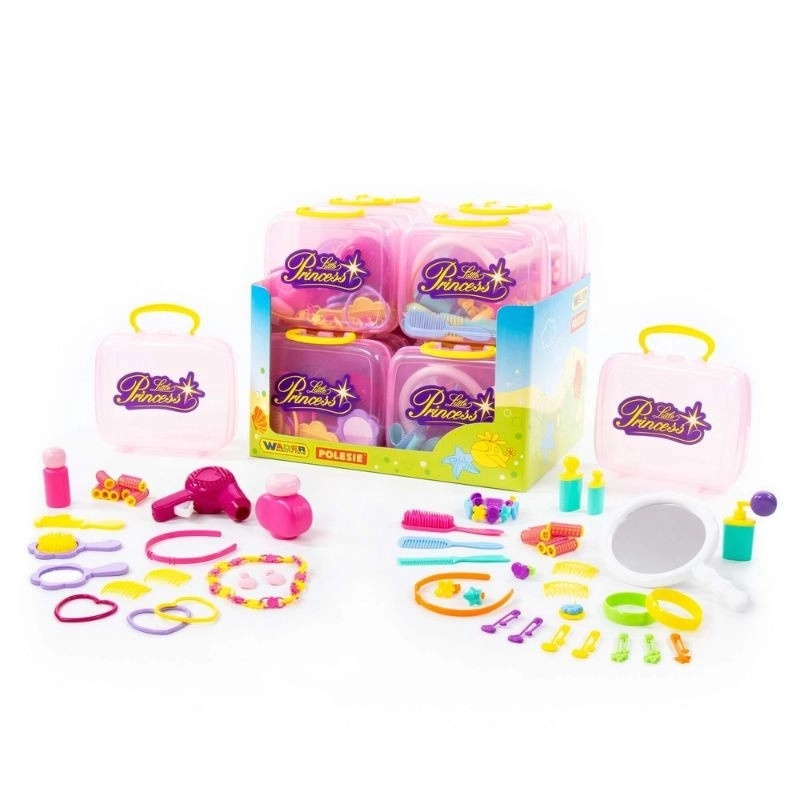 Toaletní stolek Malá princezna v kufříku – sada 16 dílů
