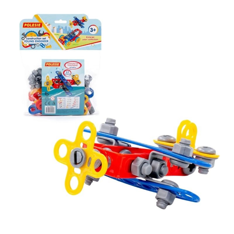 Stavebnice mladý inženýr – letadlo, 57 dílů