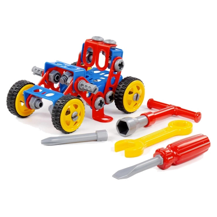 Stavebnice Malý inženýr 87 – čtyřkolka a kreativní modely