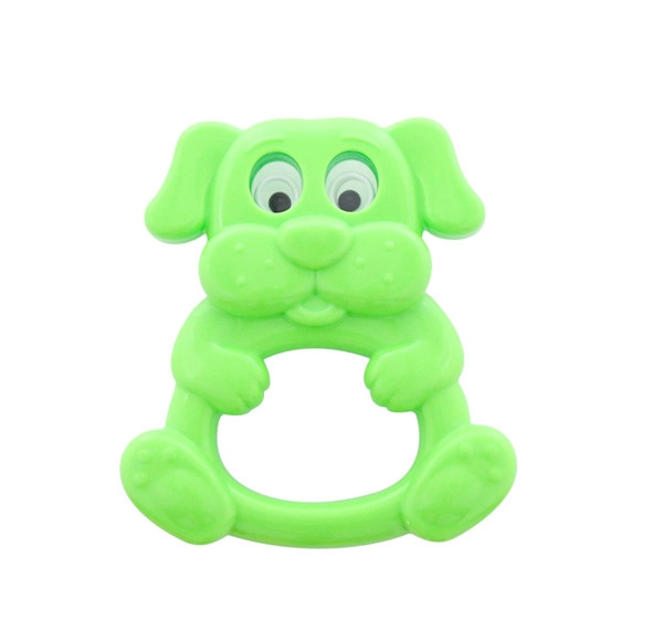 chrastítko pejsek s pohyblivými očky 11 cm