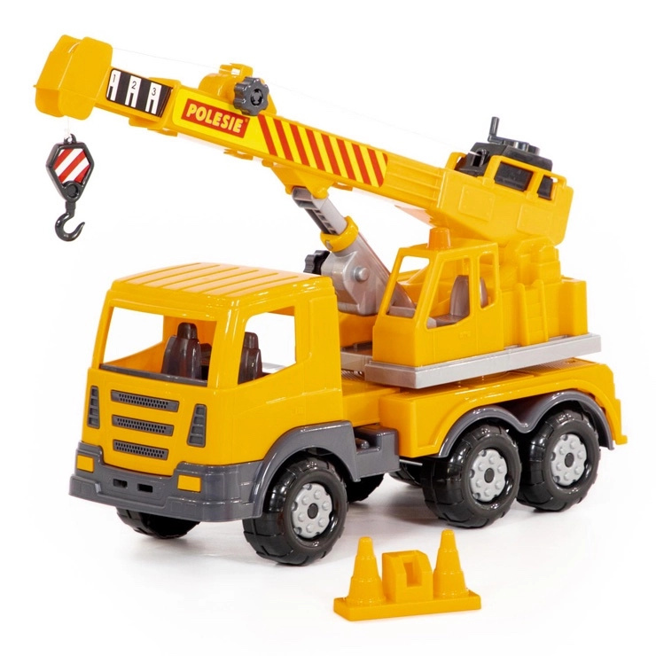 Polesie Auto Prestíž jeřáb 43 cm – plastový jeřáb s navijákem