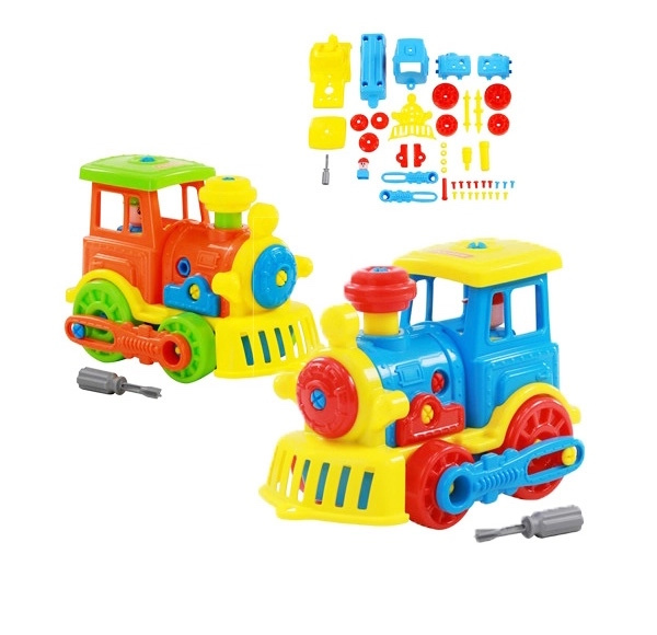 Rozebiratelná plastová mašinka se šroubovákem 29 cm