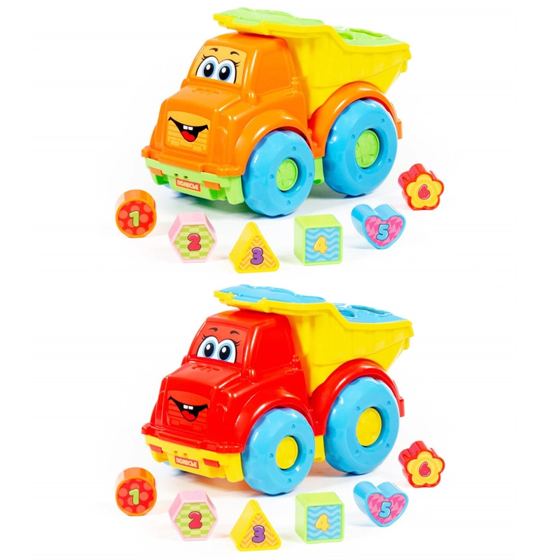 Auto vkládačka – vzdělávací sklápěčka pro třídění tvarů a čísel