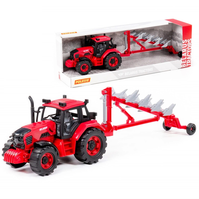traktor belarus s pluhy - dětský model