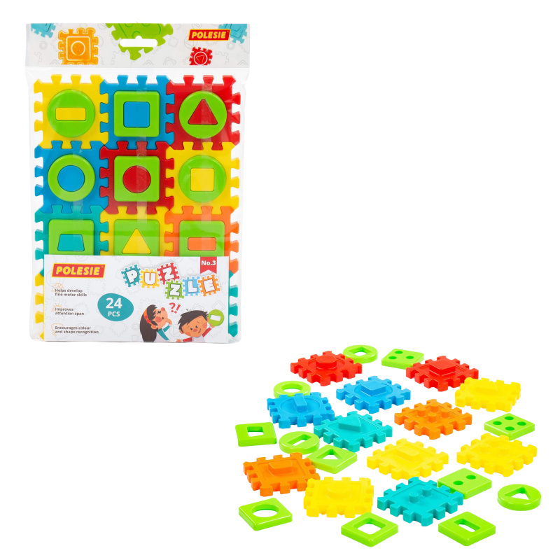Dětské puzzle z pěnových dílků se tvary 24 ks