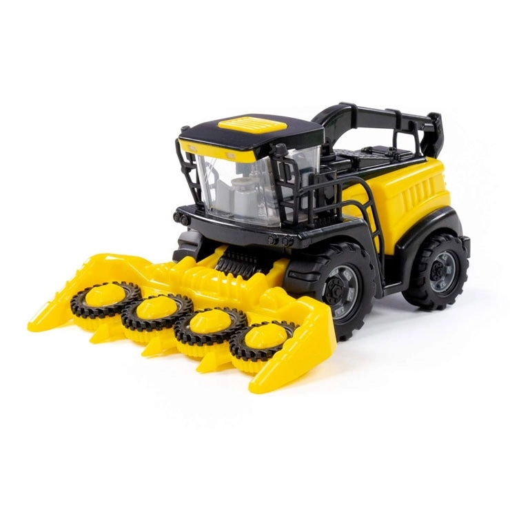 Kombajn na setrvačník žlutý – dětský zemědělský stroj s otočným potrubím