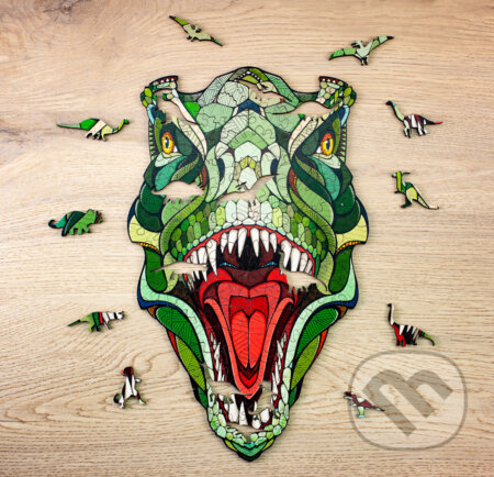 Drevené puzzle – T-REX veľkosť M - puzzle z kategorie 3D puzzle