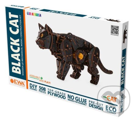 Čierna mačka - puzzle z kategorie 3D puzzle