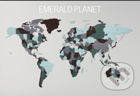 Svetová mapa Emerald Planet (veľkosť M) (Nástenné puzzle) - puzzle z kategorie 3D puzzle