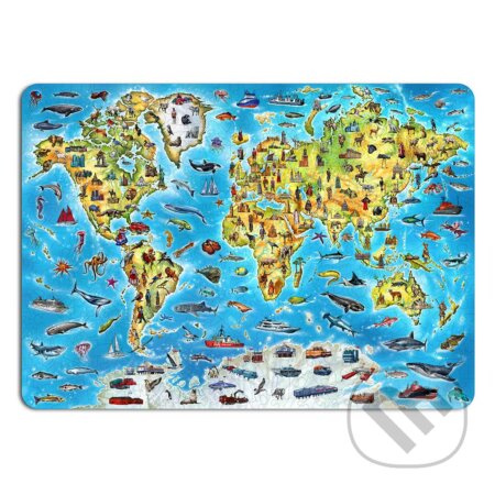 Drevené puzzle Mapa sveta - puzzle z kategorie 500 - 1000 dílků
