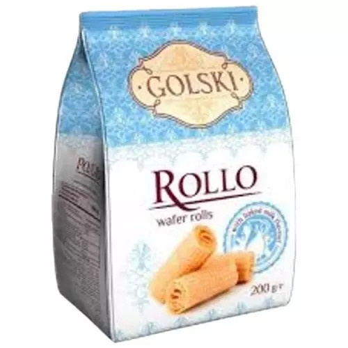 Golski wafer rolls rollo baked milk 200g (UKR)