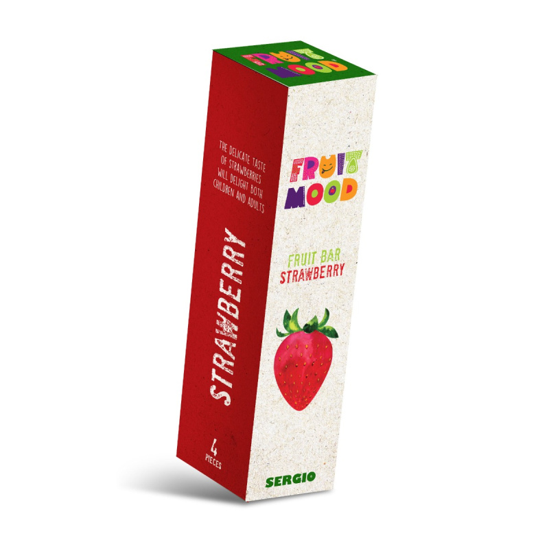 Sergio Fruit Mood ovocná tyčinka jahoda kusy 4 ks