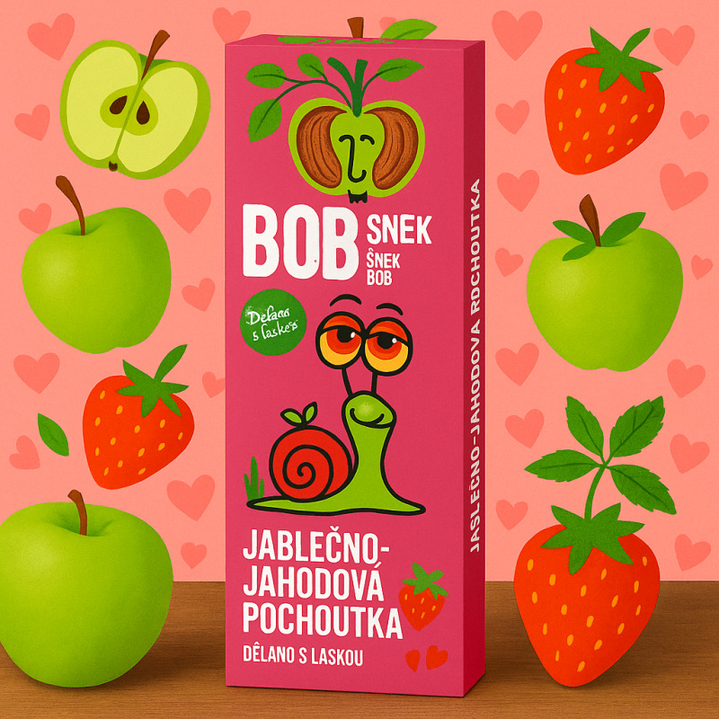 ŠNEK BOB jablečno-jahodové rolky 30 g