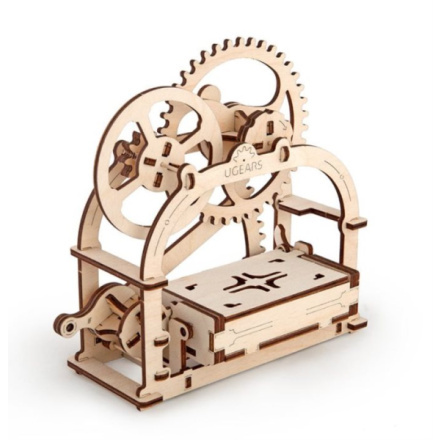 Ugears 3D puzzle - Mechanická krabička 61 dílků