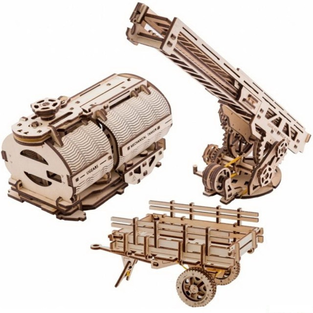 Ugears 3D dřevěné mechanické puzzle Sada příslušenství pro náklaďák UGM-11