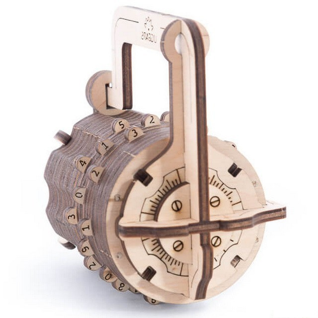 Ugears 3D puzzle - Číselný zámek 34 dílků