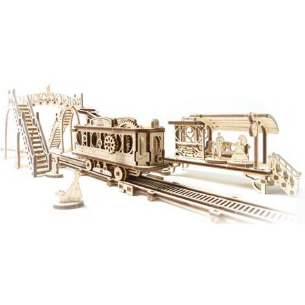 Ugears 3D mechanické puzzle Tramvajová linka 284 ks