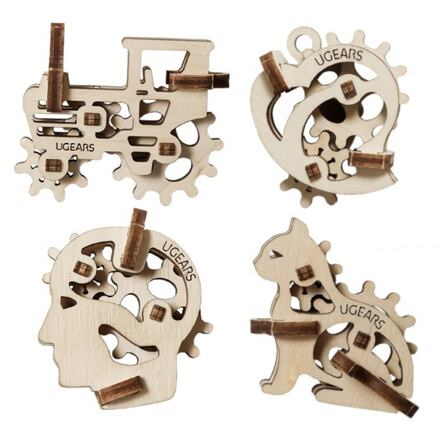 Ugears 3D mechanické puzzle U-Fidgety - ozubená kola 36 ks