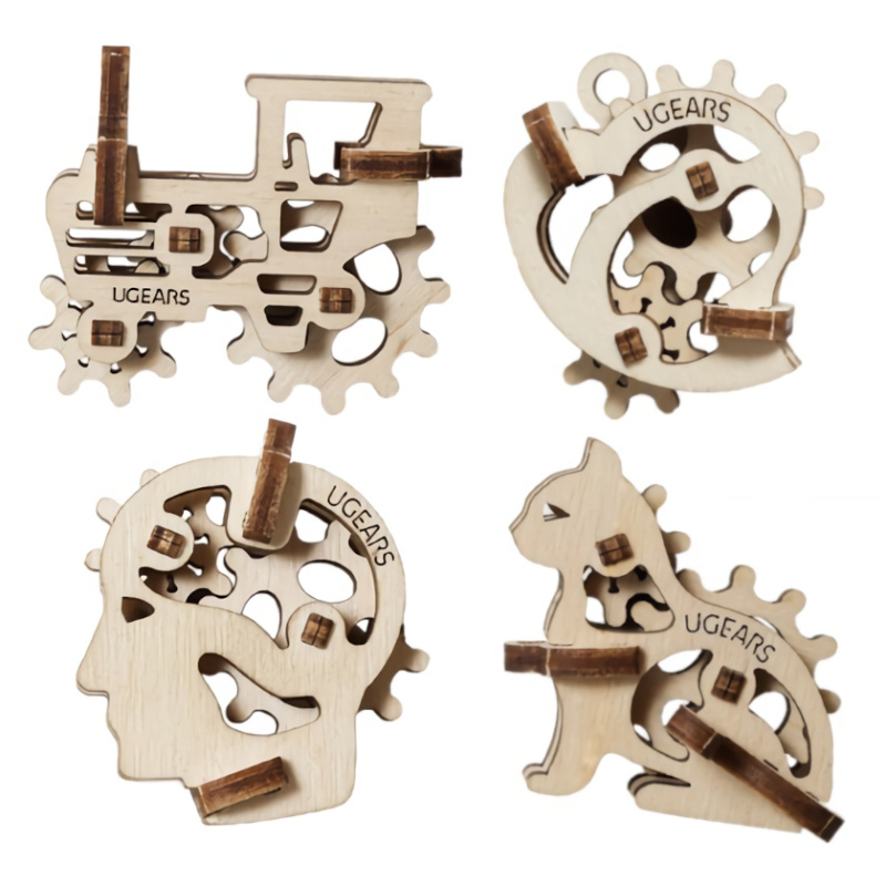Ugears 3D mechanické puzzle U-Fidgety - ozubená kola 36 ks
