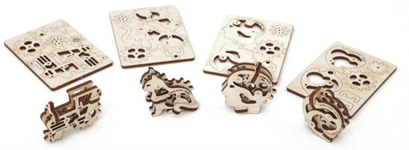 Ugears 3D mechanické puzzle U-Fidgety - ozubená kola 36 ks