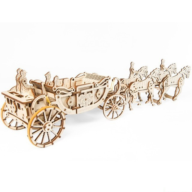 Ugears 3D puzzle - Královský kočár 290 dílků
