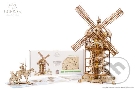 Ugears 3D mechanické puzzle Větrný mlýn 585 ks